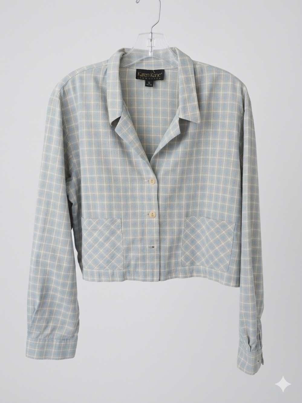 Cute cropped plaid button down